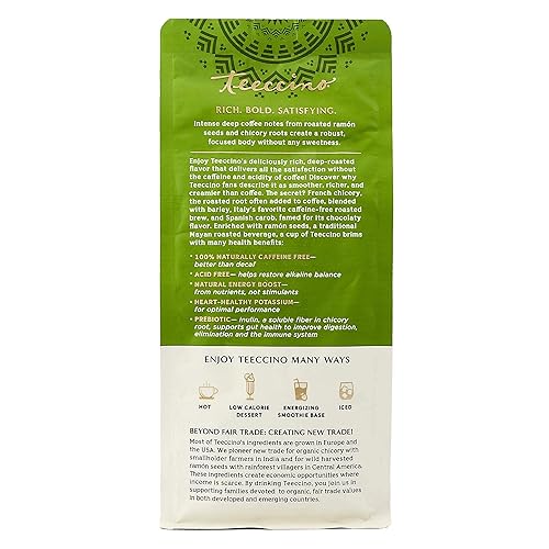 Miniatura 3 de Teeccino - Paquete variado de café herbal  nuez de vainilla tostado francés chocolate de maca café de hierbas molido que es prebiótico sin cafeína y