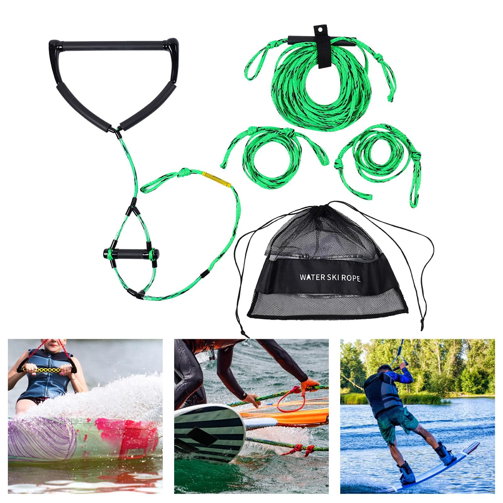 LOVIVER Wake Board Wasserski Seil Wakeboard Seil Mehrzweck 23M Boot Surfen Seil Wasserski Seil mit Griff für Kajakfahren Bootfahren