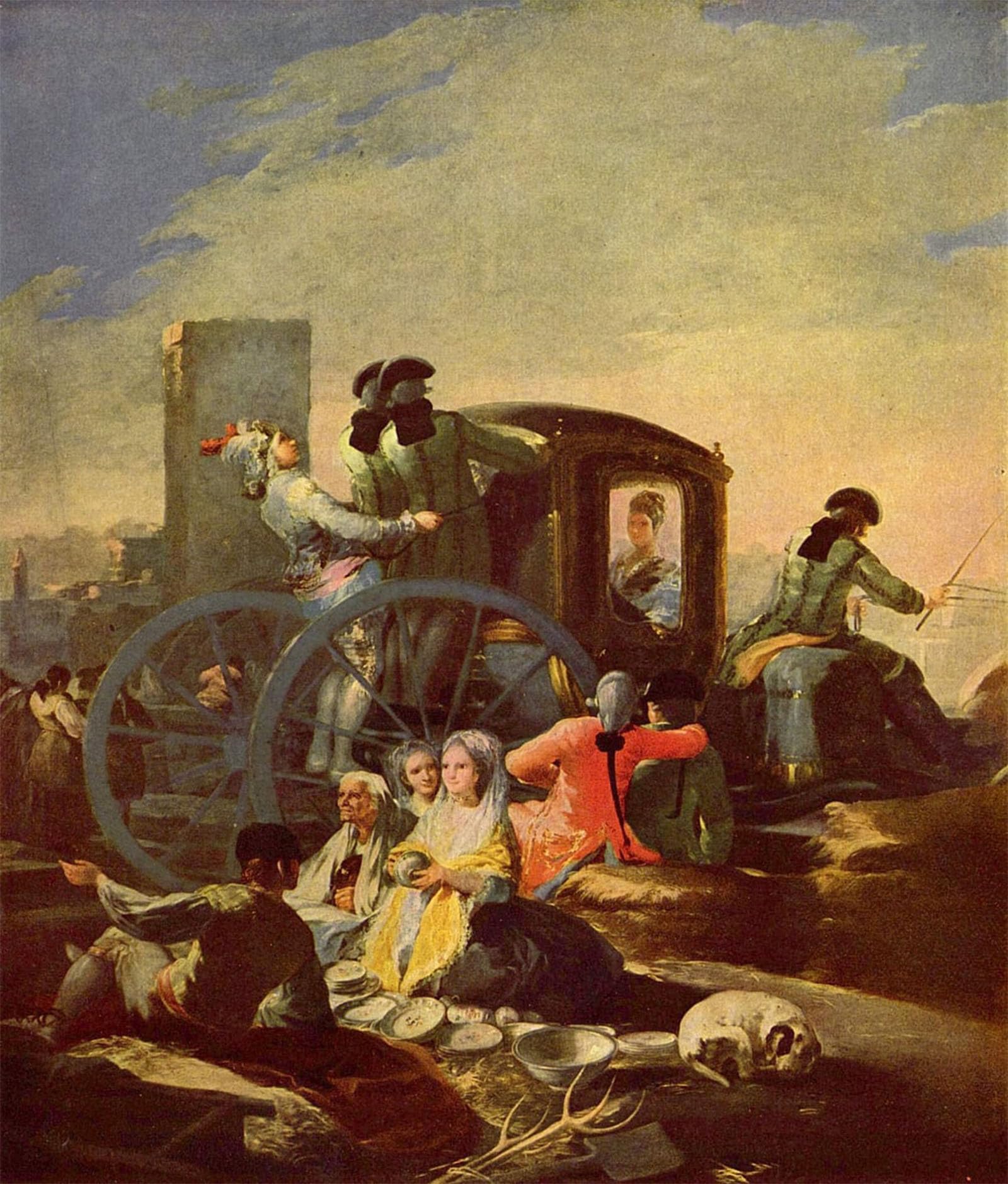 ARTXLXXBN Famous Art Print Poster Vintage Wall Art the Crockery Vendor by Francisco De Goya Canvas Art Poster for Home Decor 60x90cm