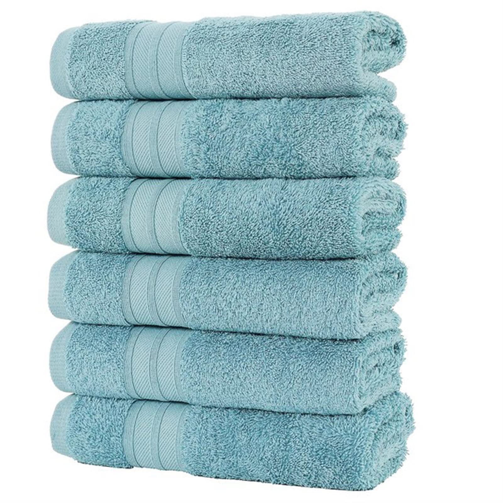 Bath Towels Set Towels Beyond Cotton Soft and Hotel Quality Soft Super Absorbent Bathroom Color Blue Size 1