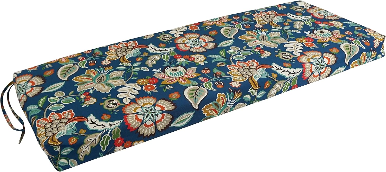 Blazing Needles Outdoor Bench Cushion, 54 x 19, Gregoire Chamomile