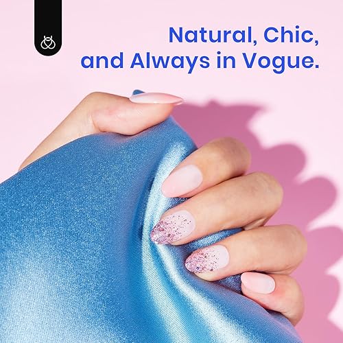 Miniatura 7 de Beetles - Kit de gel para extensión de uñas fácil de usar, 500 uñas de gel de almendra extracortas transparentes y preformadas, pegamento multiusos