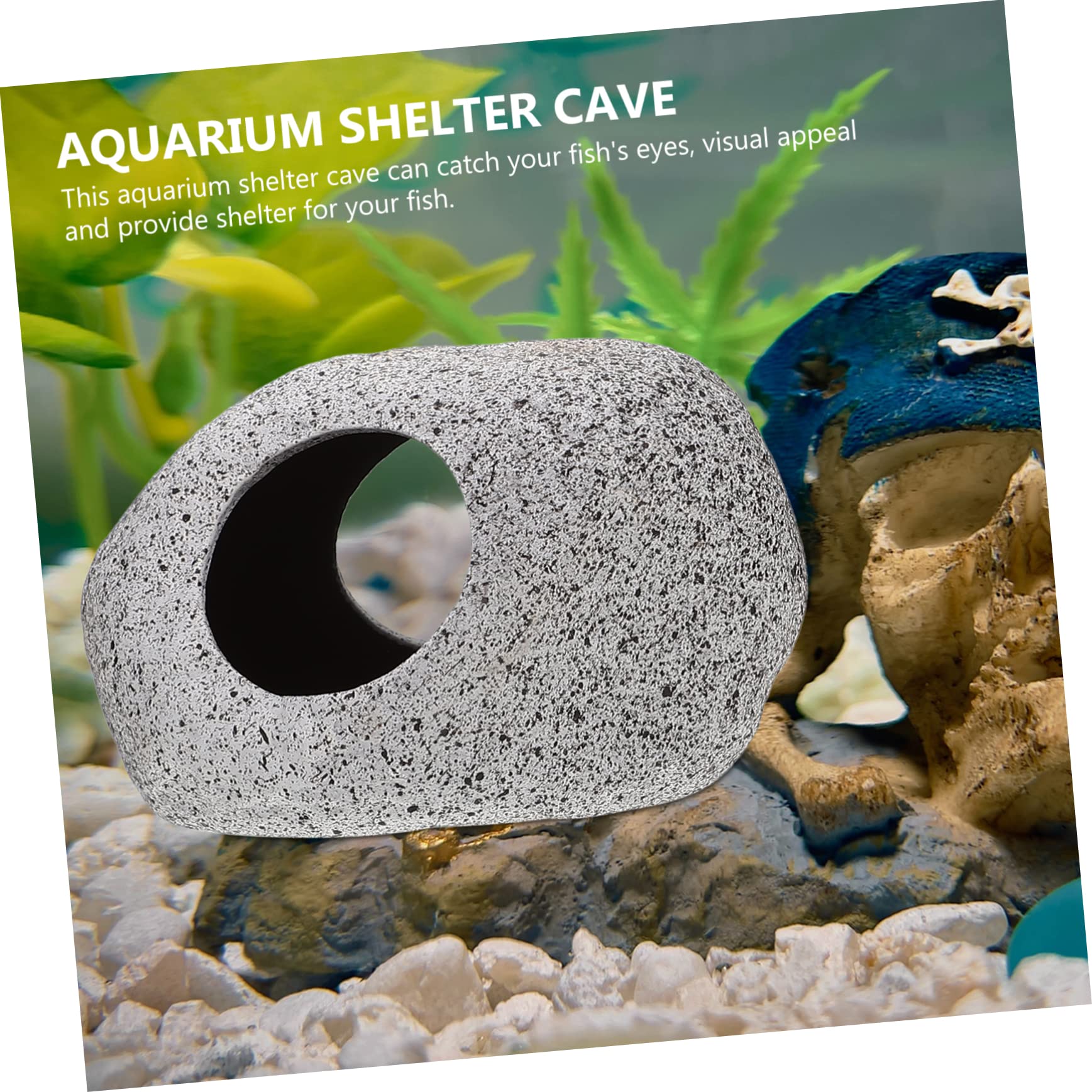 BESPORTBLE 3 Juegos Olla De Barro del Tanque De Peces Escondites De Cuevas De Peceras Coral Decoraciones De Peceras Roca del Acuario Escondites De Peceras Arcilla Morada 2 Piezas * 3
