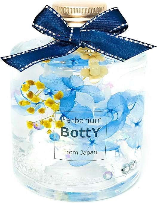 Amazon ブルーの紫陽花で爽やかに 人気のbottyハーバリウム スタック瓶0ml あじさい ブルー ドライフラワー オンライン通販