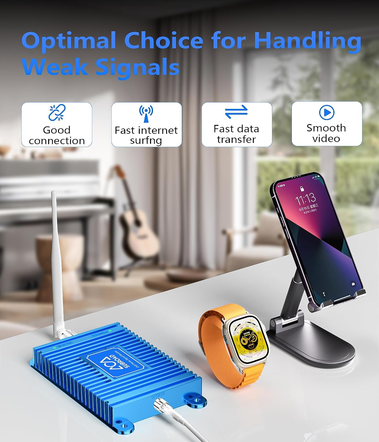 Verizon Cell Phone Booster for Home | Boost 4G LTE 5G Signal on Band 13 | Cellular Amplifier Repeater Kits Cell Phone Siganl Booster Extend Coverage Up to 3,000 Sq Ft