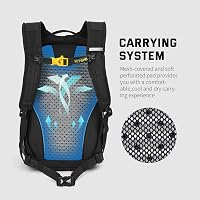 Rucsac de drumeție ușor SKYSPER 20L cu pernuță de spate din plasă 3D respirabilă, rucsac de zi pentru trekking pentru bărbați și femei, negru 3