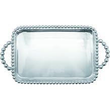 Mariposa Pearled Service Tray, Medium