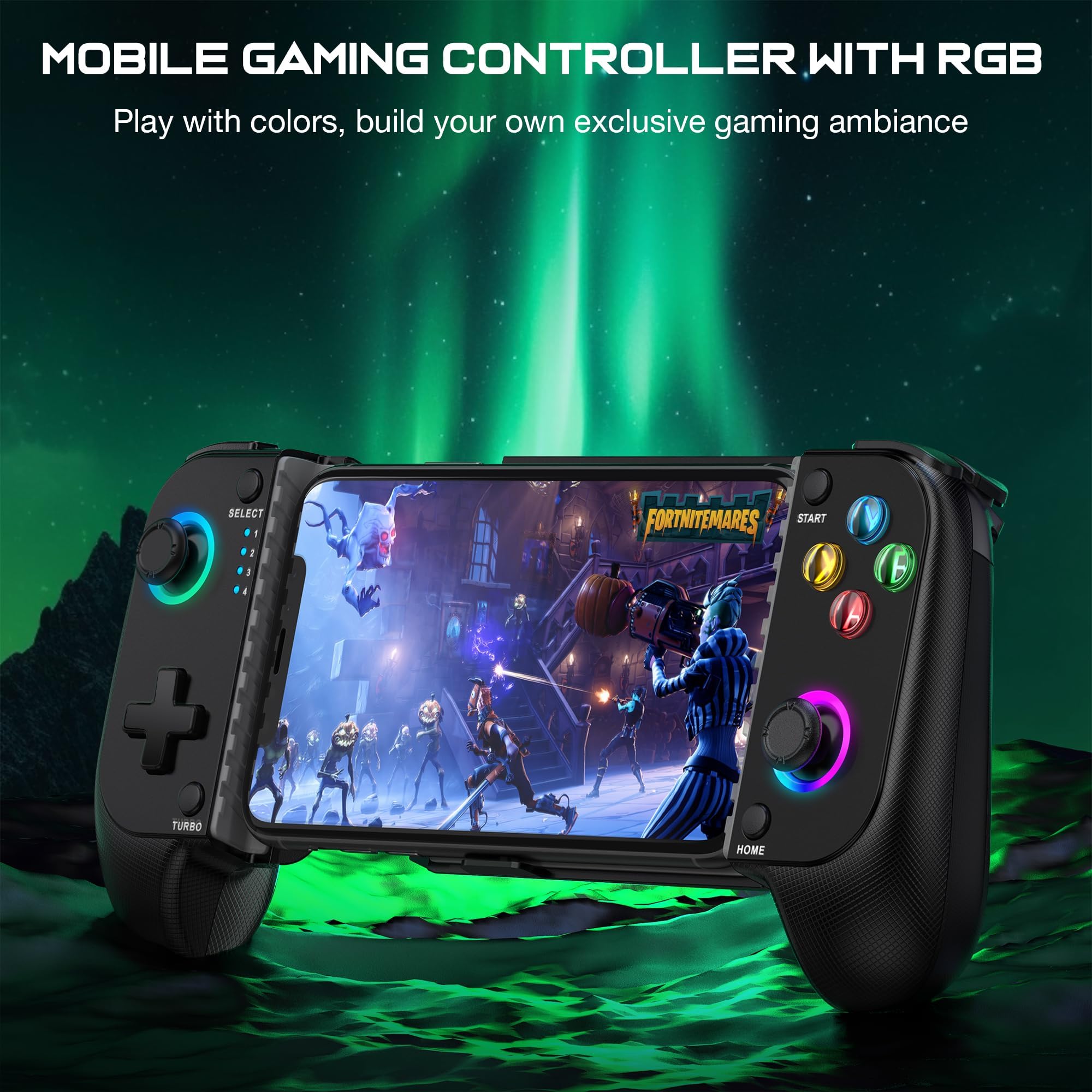 ALEEMTRY Handy Controller für iPhone, Smartphone Controller für Android mit Hall Effect Joystick Support Xbox Cloud/MFi Apple Arcade/Roblox