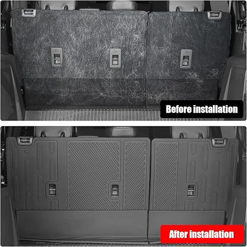 Miniatura 3 de Mabett Tapetes para Ford Bronco Accessories de 4 puertas 2021 2022 2023, tapetes para asiento trasero, forro de carga (con tapete de almacenamiento