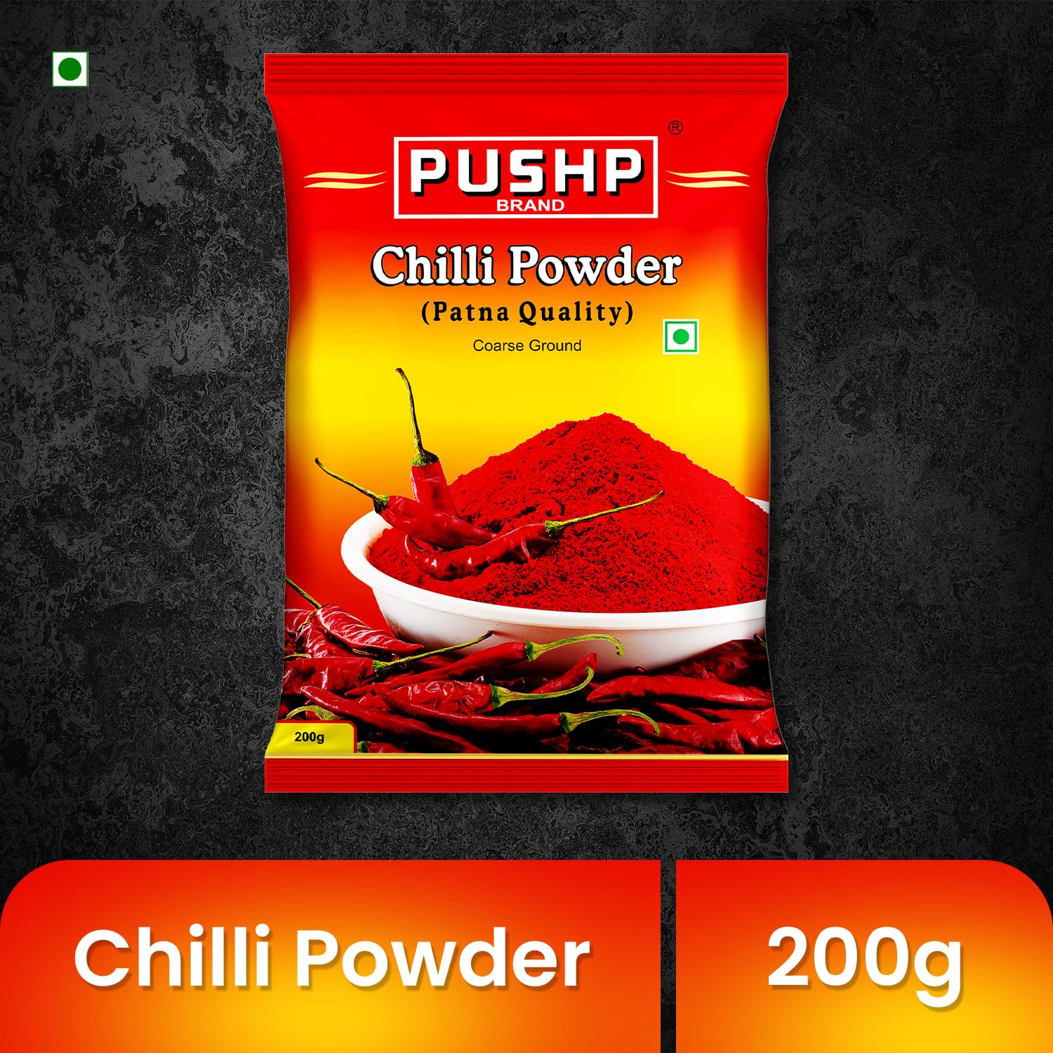 Pushp Brand Poudre de piment rouge fine de qualité Patna (200 g) (lot de 1)