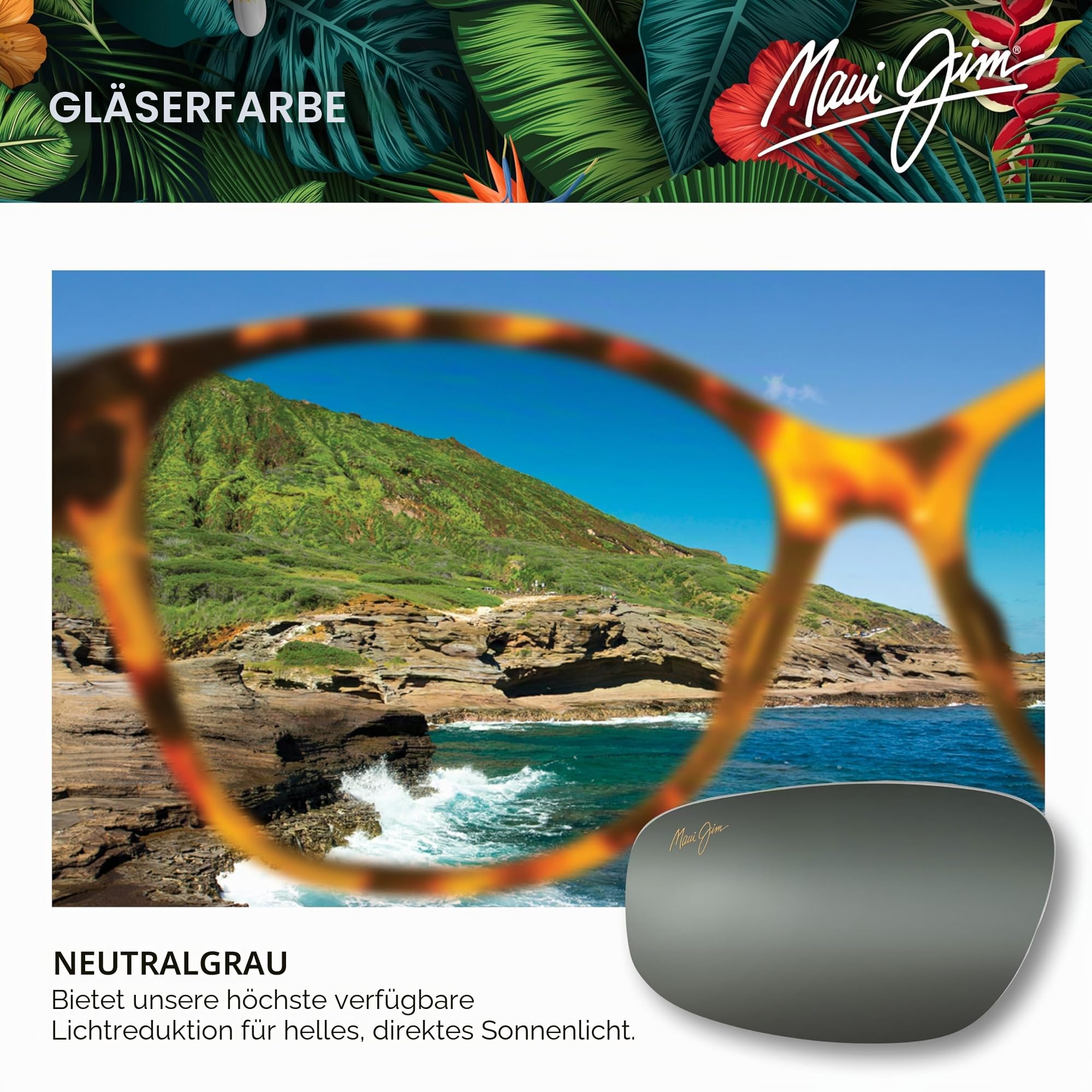 Maui Jim Unisex Hiehie Sunglasses (1er Pack)
