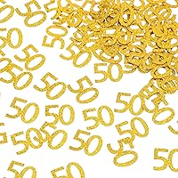 Vista 7 de Sumind 200 piezas de confeti dorado con purpurina para aniversario de 40 cumpleaños para decoración de mesa, regalos de cumpleaños, bodas