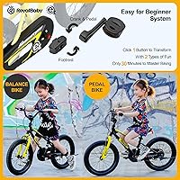Vista 5 de Royalbaby EZ Kids Innovation - Bicicleta de aprendizaje 2 en 1 con pedal y equilibrio, 12141618 pulgadas, para niños y niñas de 3 a 9 años, varios