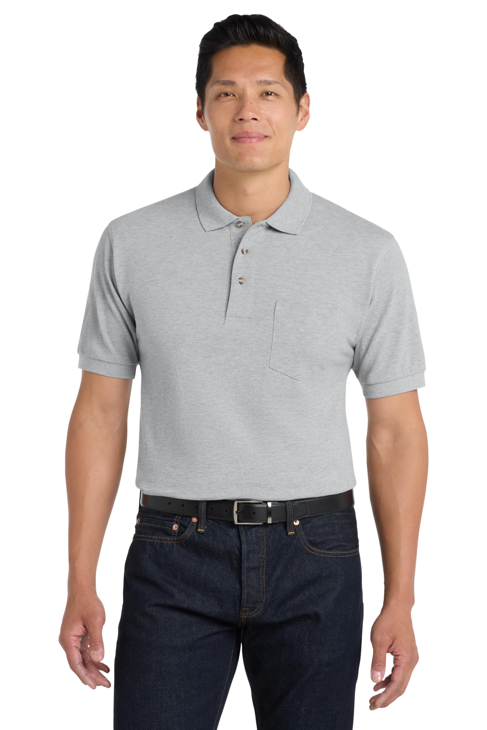 Port Authority Unisex Heavyweight Cotton Pique Polo with Pocket