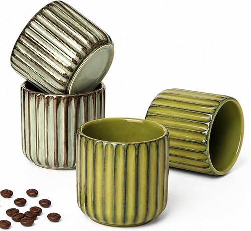 Stoneware Coffee Mugs Set of 4