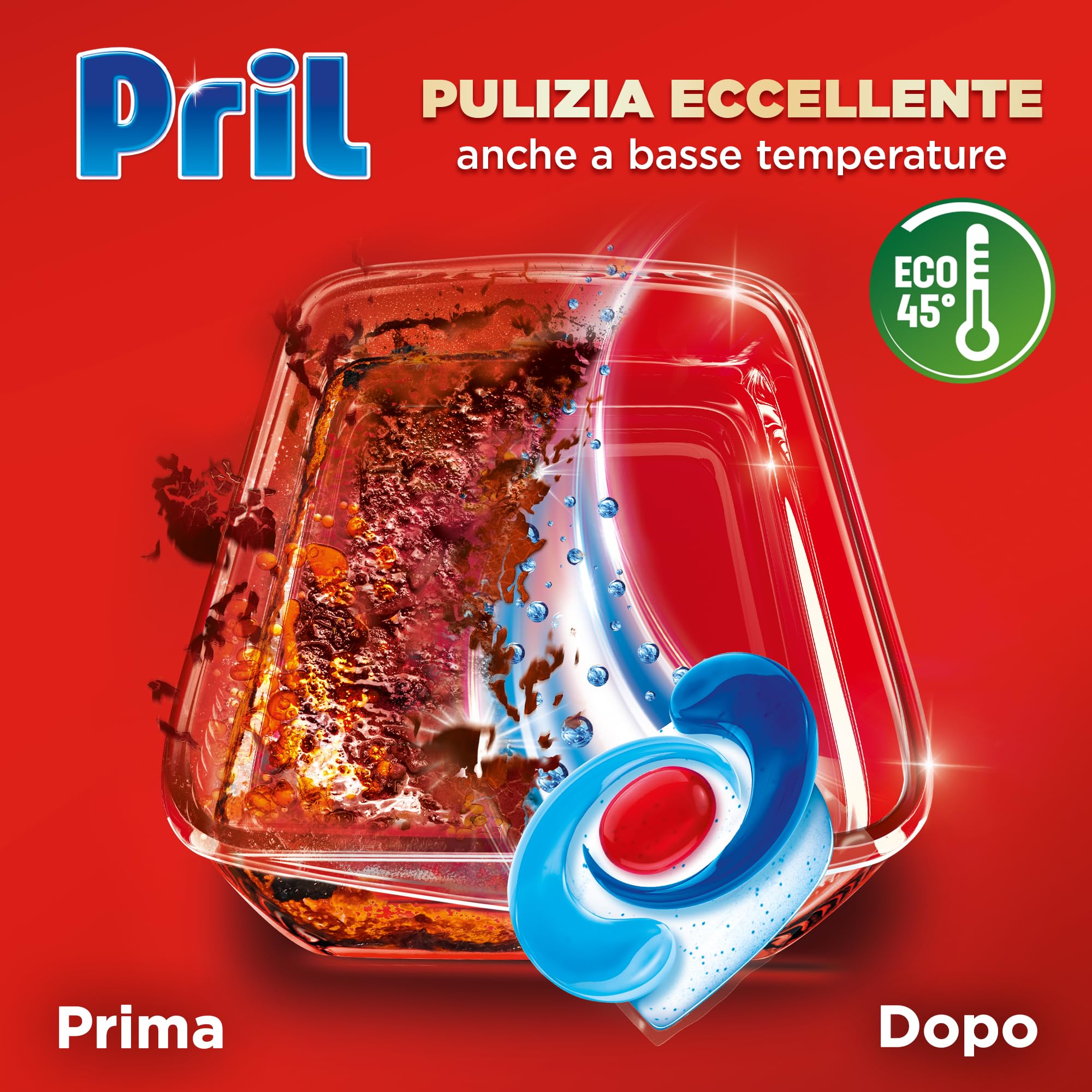 Pril Excellence 4in1 Caps, Detersivo Lavastoviglie in Caps a dissoluzione rapida, formato da 56x4 (224 capsule)