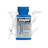 Taylor S-1403, Pool and Spa Test Strips for Free/Total Chlorine, Bromine, pH, Total Alkalinity, Total Hardness & Cyanuric Acid, 50 Test Strips, sureTREAT™ App | Made in The USA