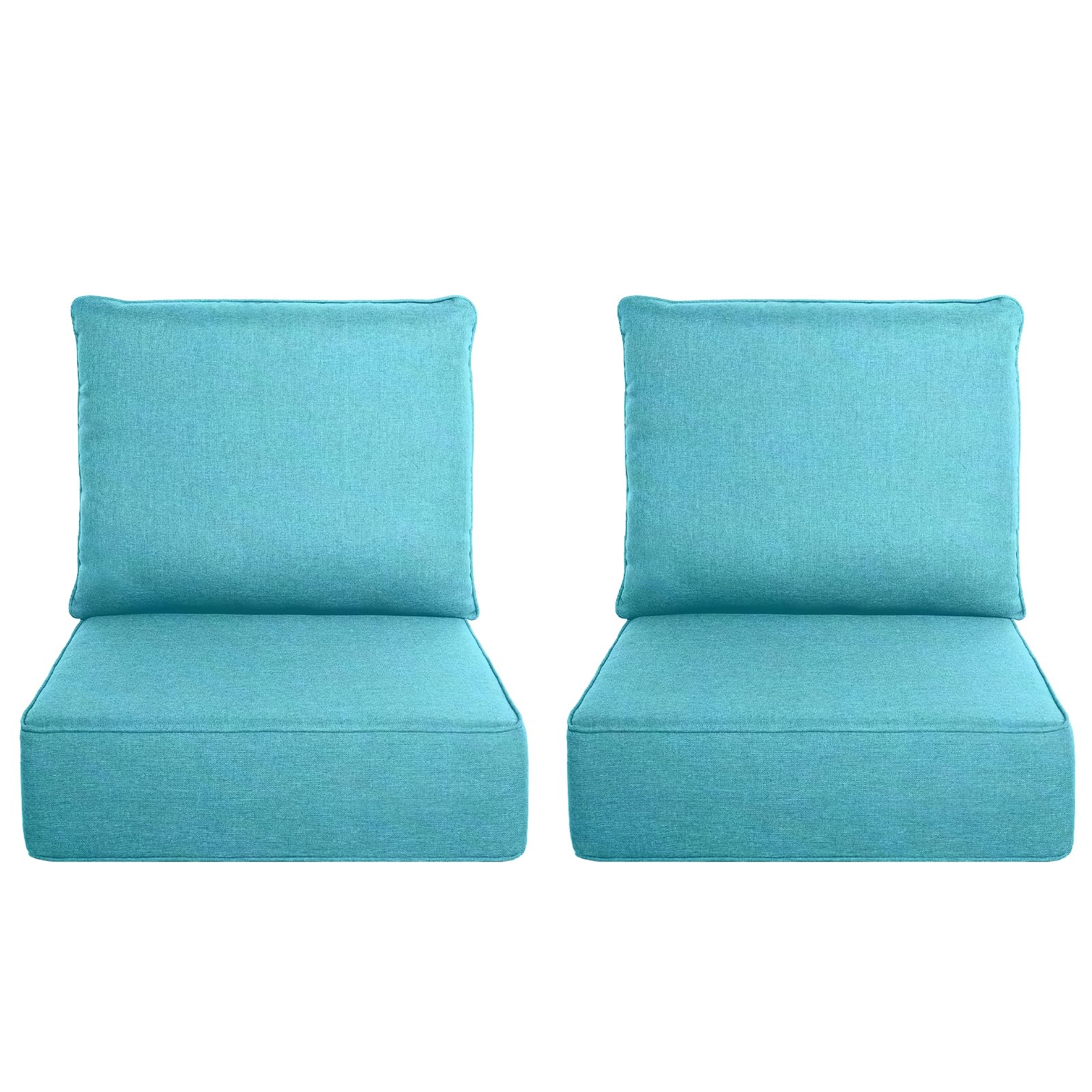 Luxury Outdoor Seat Cushion Set-22 x 24 x 6 Inch Outdoor Chair Cushions with Water Resistant &amp; Removable Cover Outdoor Cushions for Patio Furniture Chair Sofa Couch