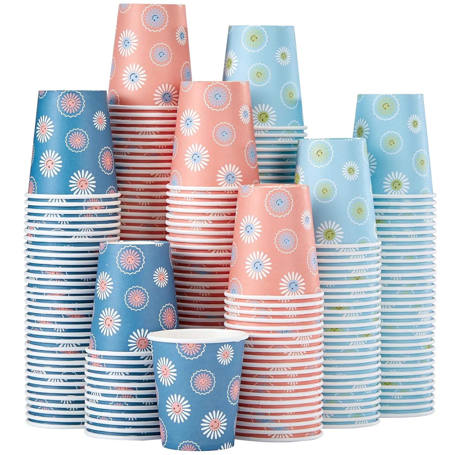 SIUQ 300 Pack 5 oz Paper Cups Disposable Bathroom Cups Small Mouthwash Cups Hot Cold Beverage Drinking Mini