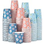 SIUQ [600 Pack 5 oz Paper Cups, Disposable Bathroom Cups, Small Mouthwash Cups, Hot/Cold Beverage Drinking Mini Cup for Party, Picnic, BBQ, Travel (Daisy)