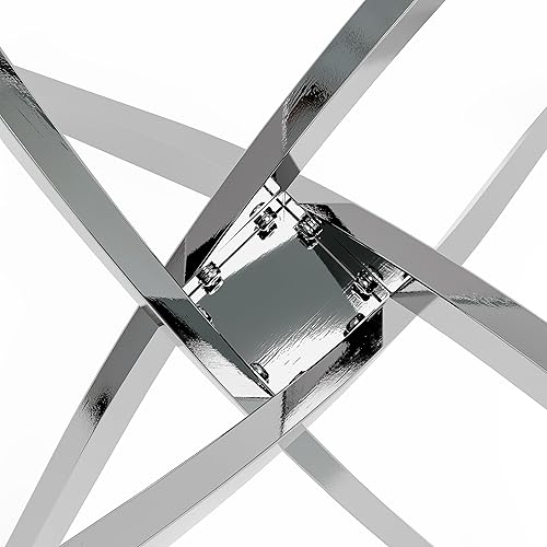 Miniatura 7 de Juego de mesa de comedor de 5 piezas, juego de mesa de comedor de vidrio templado para 4 mesas de cocina con 4 sillas tapizadas para cocina y Mesa