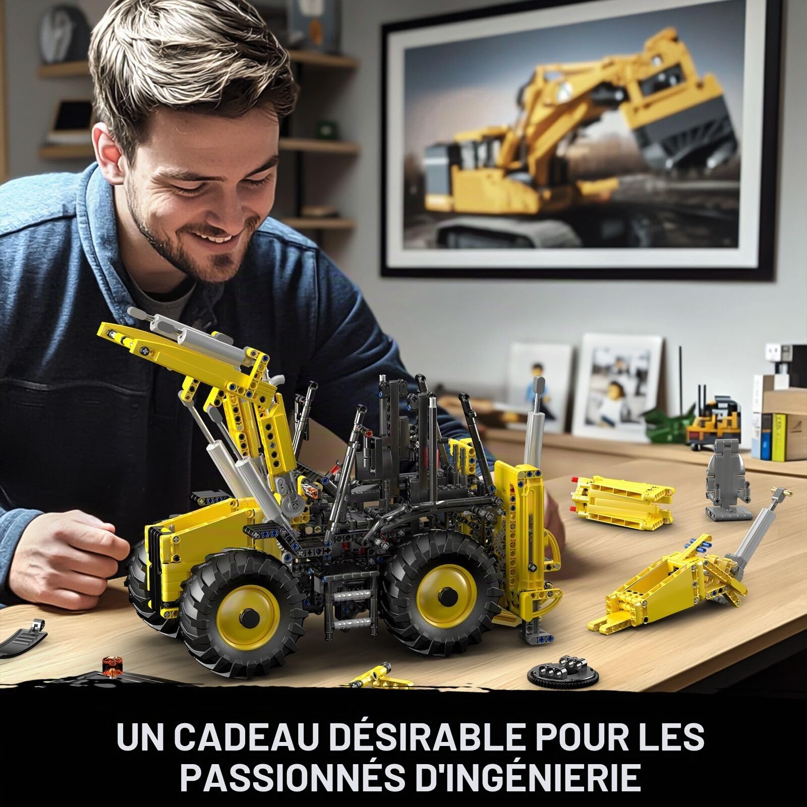 Mould King 17036 Pelle Chargeuse Technic – Kit de Construction Télécommandé par App avec Moteurs, Véhicule de Chantier (2239 Pièces) – Idéal Cadeau pour Adultes & Adolescents