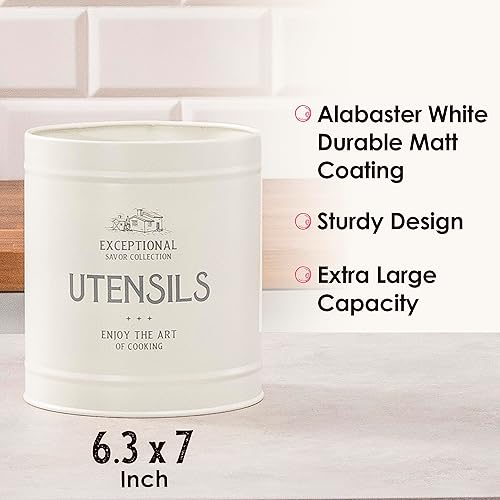 Miniatura 4 de Soporte para utensilios de cocina para encimera, soporte para utensilios de cocina extra grande de 7.1 pulgadas, organizador de utensilios y soporte