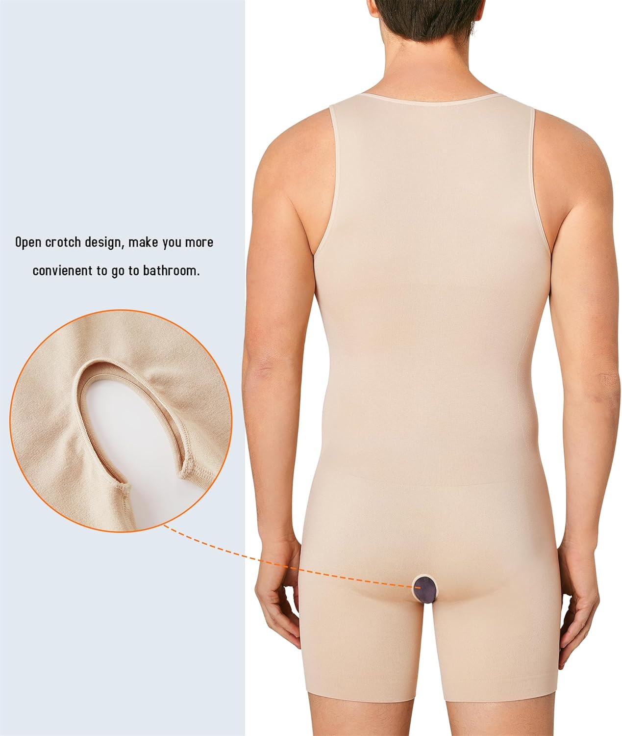 TAILONG Mens Bodysuit Shapewear for Tummy Control Gynecomastia Compression Shirts Full Body Shapewear Fajas Para Hombres - Image 3