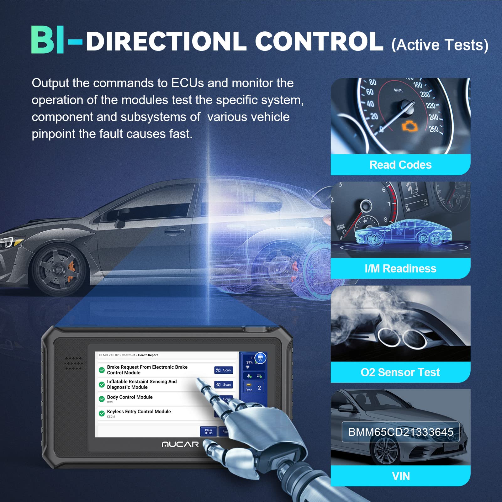 Amazon.co.jp: Mucar VO6 車診断ツール 2023年 OBD2スキャナー OE 