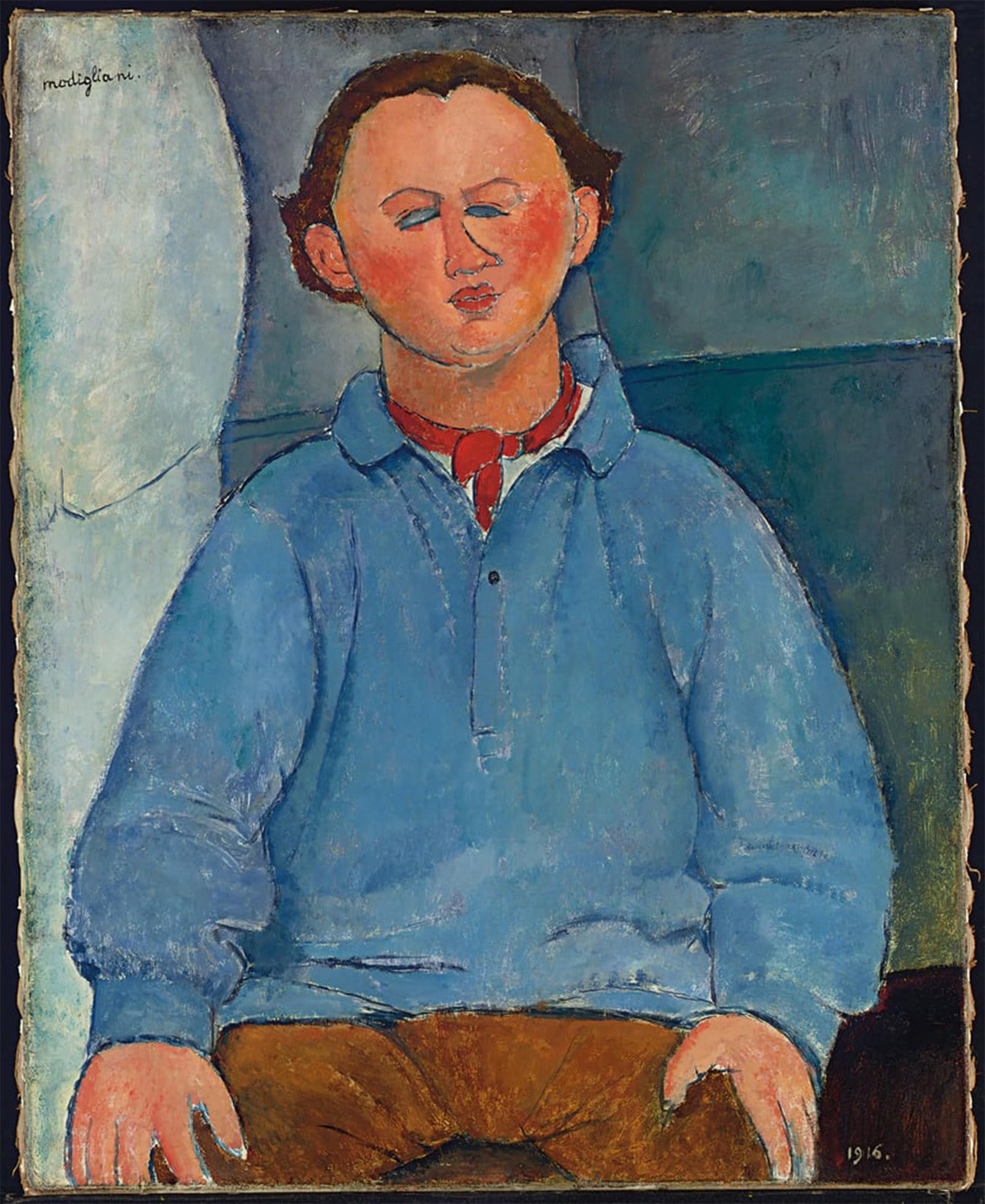 POSTERIIk Famous Animal Posters Vintage Picture Portrait of Sculptor Oscar Miestchaninoff by Amedeo Modigliani Modern Wall Decor for Home Decor 60x90cm