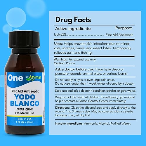 Miniatura 3 de YODO Blanco - Yodo transparente (paquete de 2) 1 fl oz cada uno