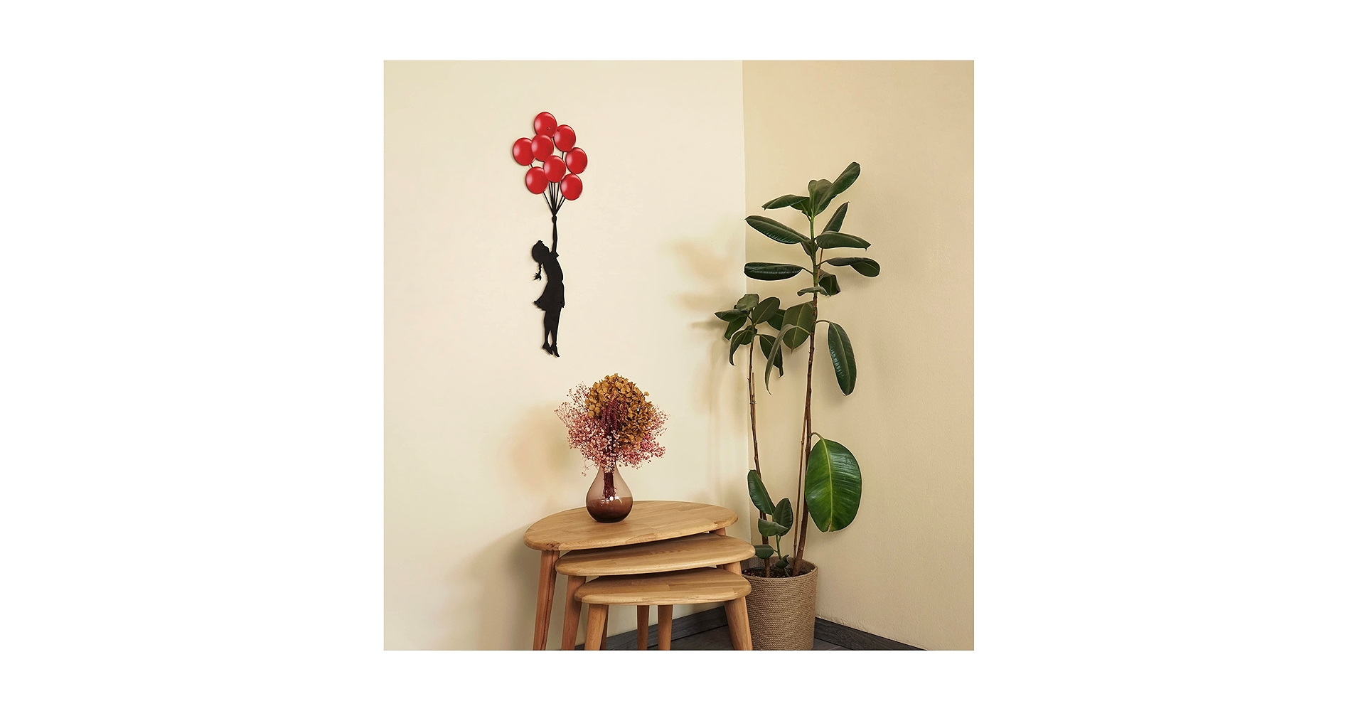 Wall Clock Flying Balloon カリモク BANKSY Wall Clock Flying Balloon カリモク BANKSY Wall Clock Flying