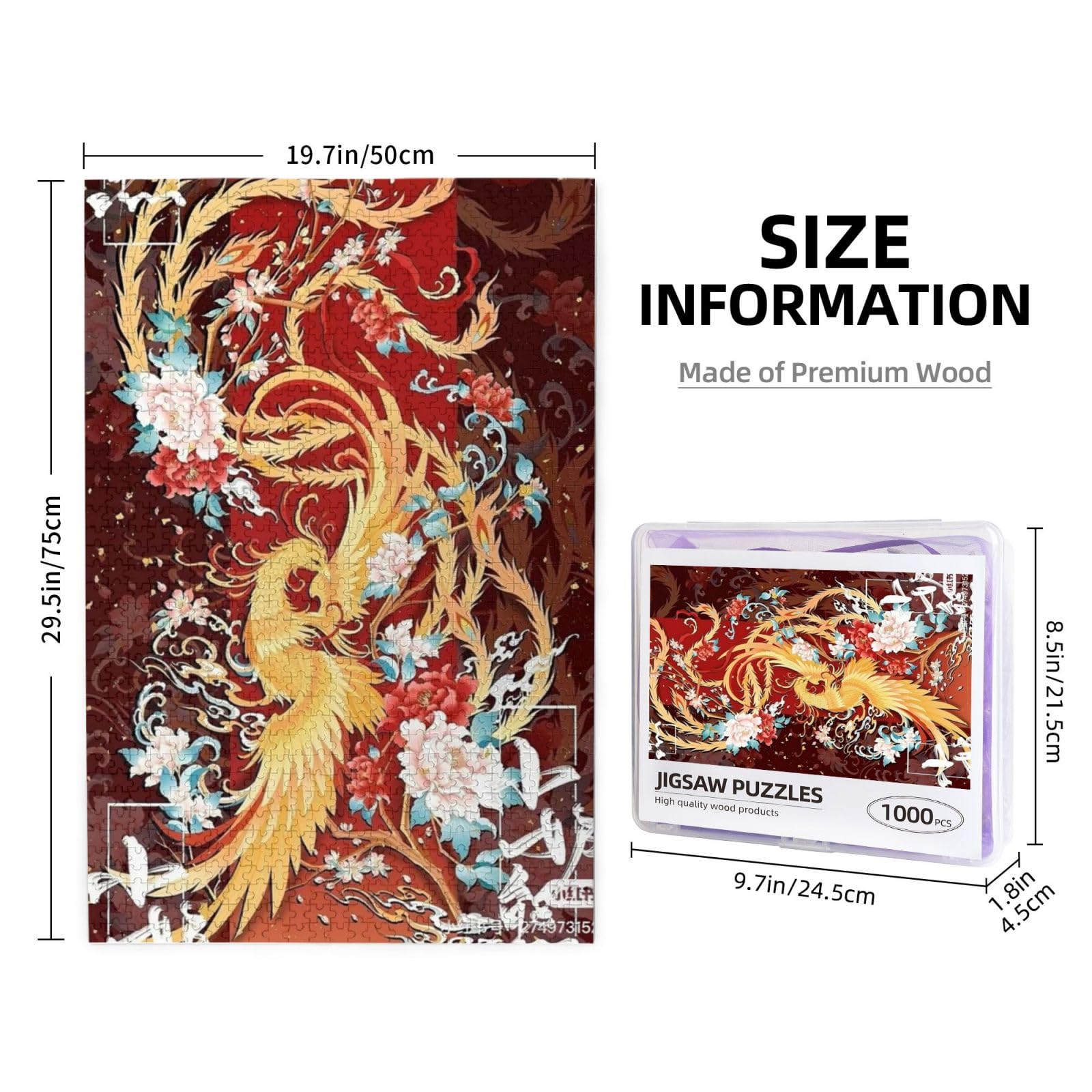 Amazon.co.jp: 鳳凰 1000ピース ジグソーパズル 大人向け難しい 破片