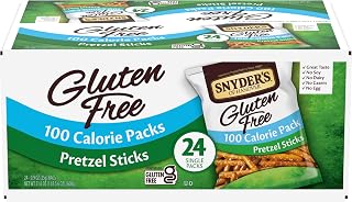 Snyder's of Hanover Gluten-Free Pretzel Sticks, 100 Calorie Packs, 24 Ct - Nut-Free Crunchy Snacks