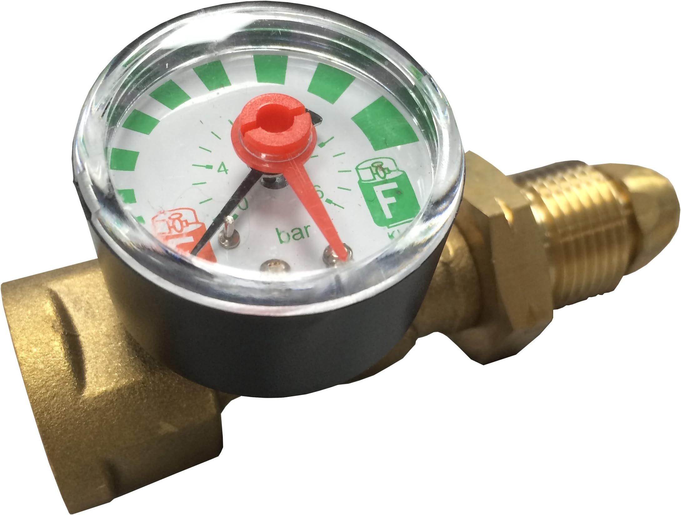 Cavagna Propane Gas Pressure Gauge Adaptor, Bronze