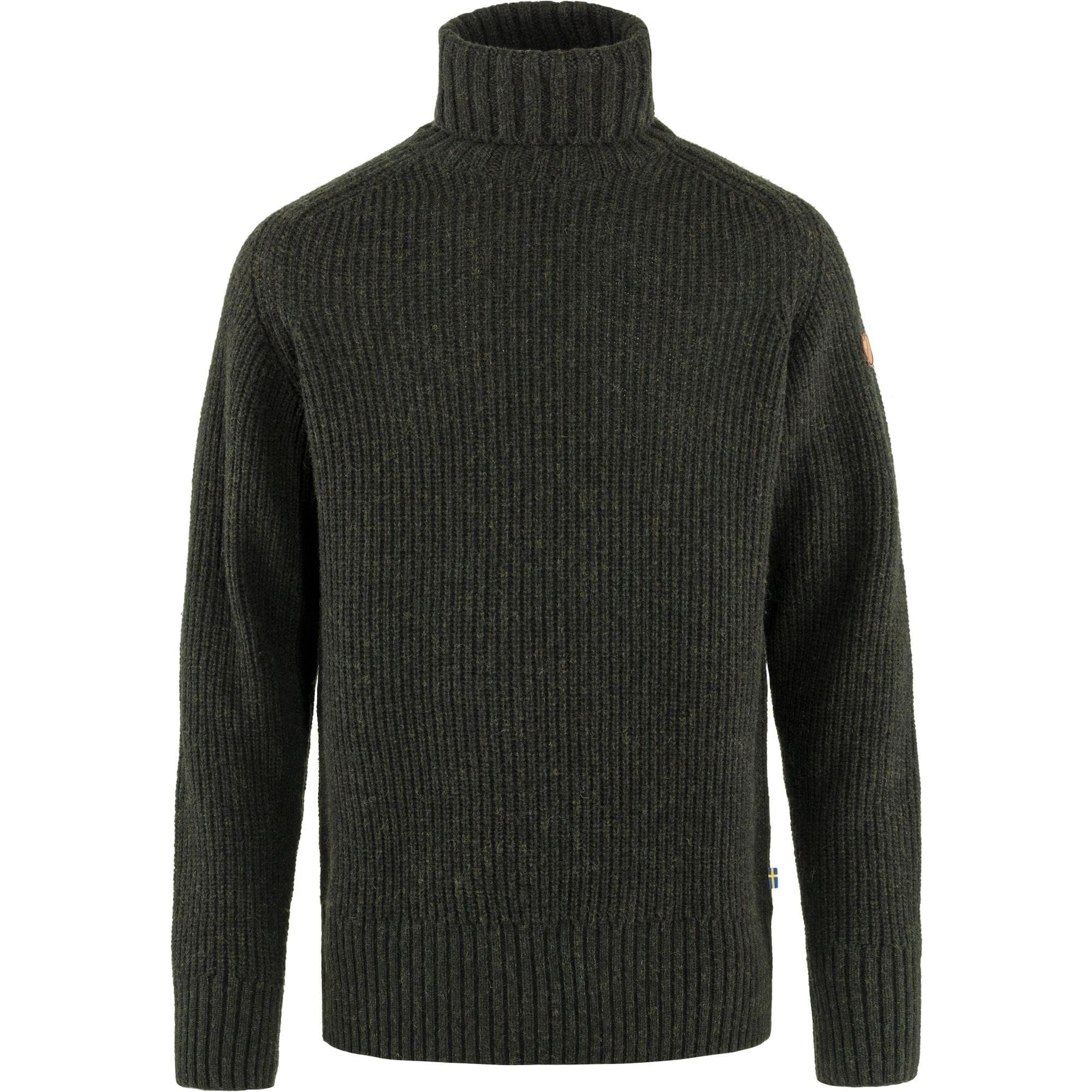 Fjallraven 87072-633 Övik Roller Neck Sweater M Sweatshirt Men's Dark Olive Size L