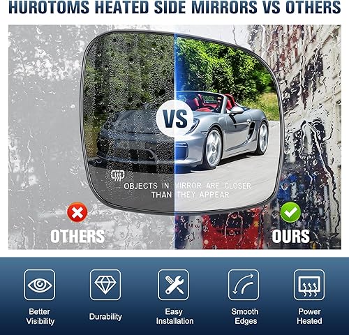Miniatura 4 de Espejo calefactable del lado izquierdo y del pasajero derecho sin atenuación automática para Chrysler Town & Country para Dodge Grand Caravan para