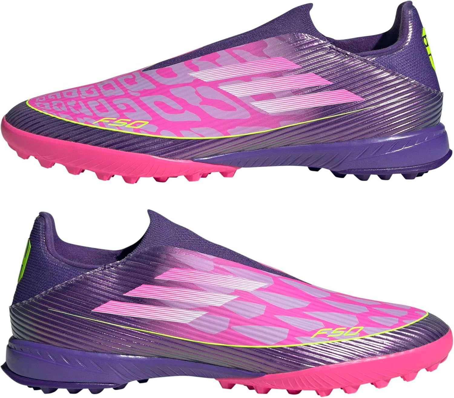 adidas Mens F50 League Turf Soccer Cleats - Pink, White