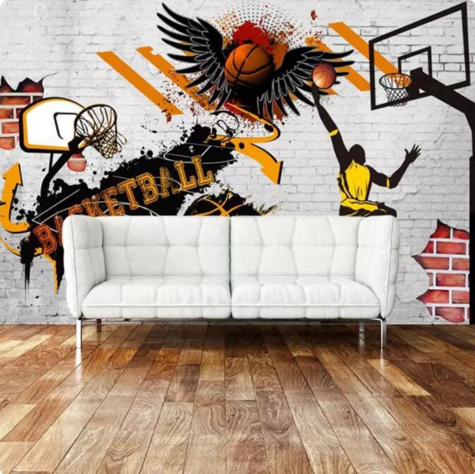 Malowidła ścienne 3D tapeta koszykówka plakat zdjęcie tło tapeta do sypialni ściany papierowy mural, 3D, 200 x 140 cm