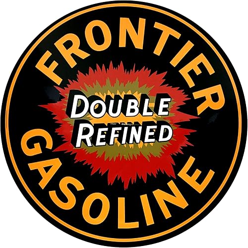 Miniatura 358 de Brotherhood Letrero de gas vintage de reproducción de letreros de metal vintage, letrero redondo de metal para garaje y hogar, 8 pulgadas de Nourse