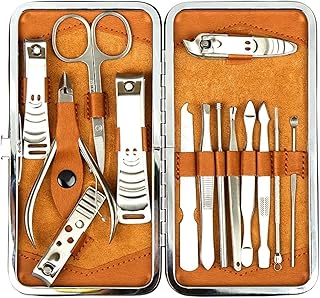 H&S Manicure Set for Women & Men - Manicure & Pedicure Tools & Accessories - 14 pcs - Stainless Steel Nail Clippers Set & ...