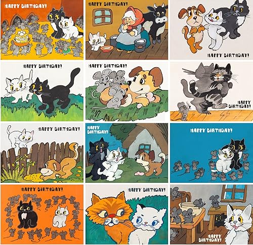 Miniatura 10 de PIXILUV Tarjetas de felicitación de feliz cumpleaños 12 tarjetas de notas  Lindas tarjetas de felicitación de cumpleaños para niños con flores