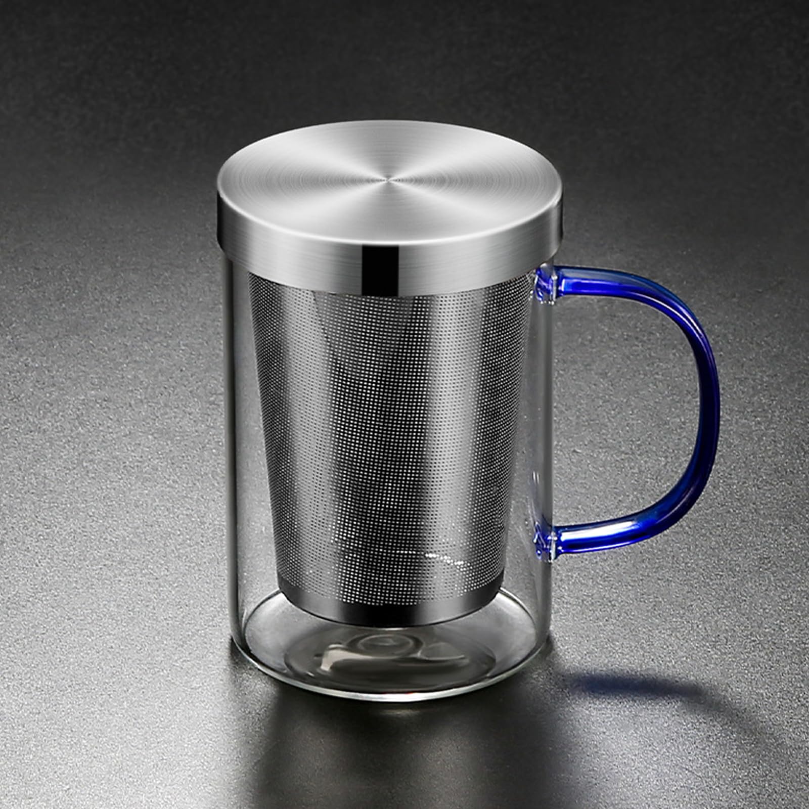 Double-Wall Glass Tea Mug with Infuser
