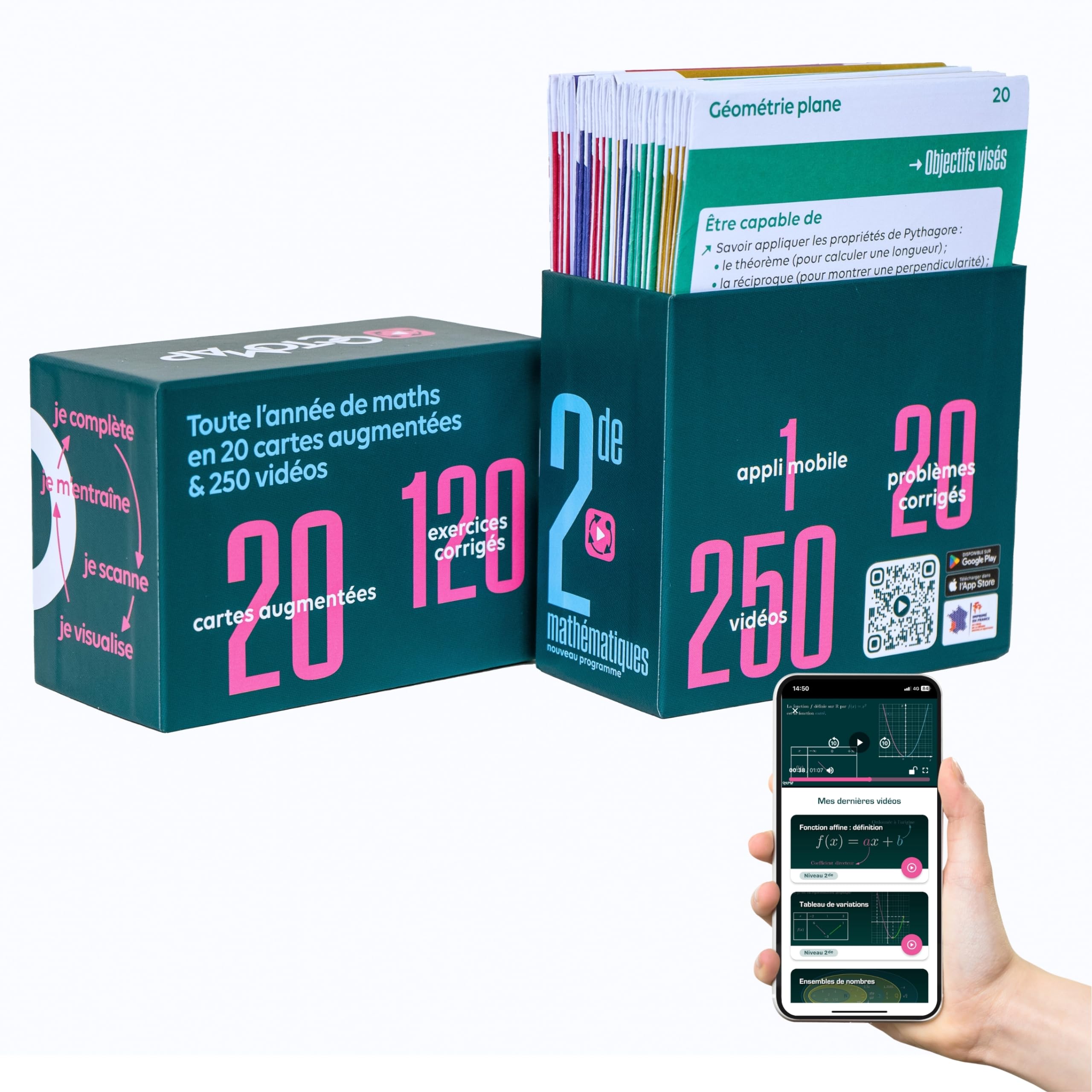OCTOMAP Maths Seconde Générale – Tout le programme de 2de en cartes mentales augmentées: Leçons claires, exercices par niveau, 250 vidéos, appli mobile. Clarté, confiance, autonomie