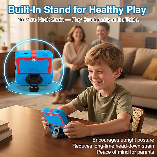 Miniatura 7 de Consola de videojuegos portátil para niños, 220 juegos clásicos retro integrados, reproductor de mano Plug & Play con pantalla IPS de 3.5 pulgadas,