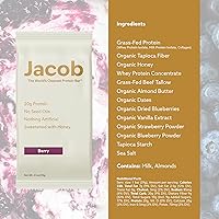 Vista 3 de Barra Jacob, barras de proteína, mix de frutos del bosque (9 barras en total) - 20g de proteína alimentada con hierbas, sin aceites de semillas