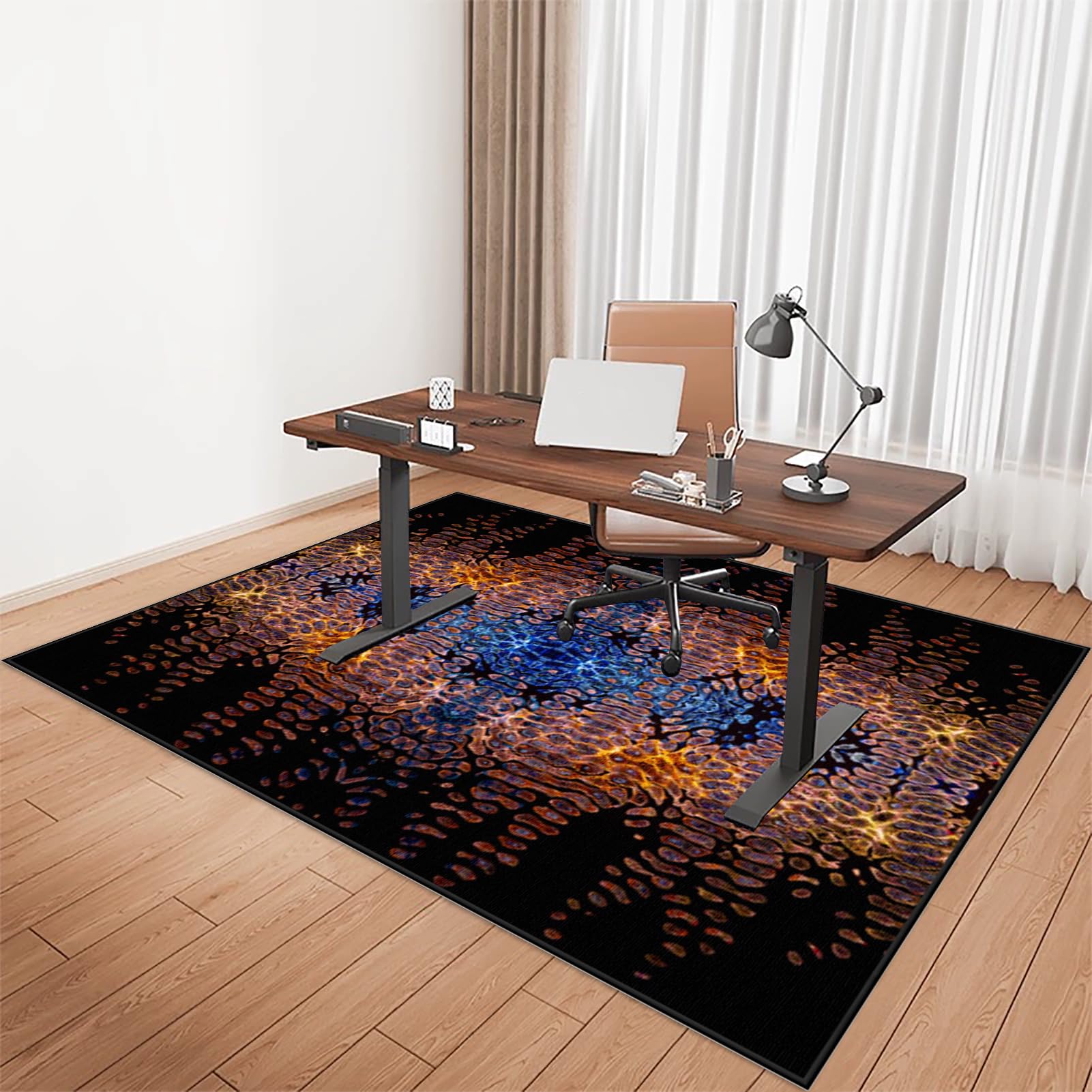 Tapis protège-Sol pour Chaise de Bureau, Tapis Chaise de Bureau, Tapis Gaming sol pour Sols Durs, Tapis de Protection de Sol Antidérapant, Protège sol Sous Chaise, Tapis pour Fauteuil 100 x 120 cm