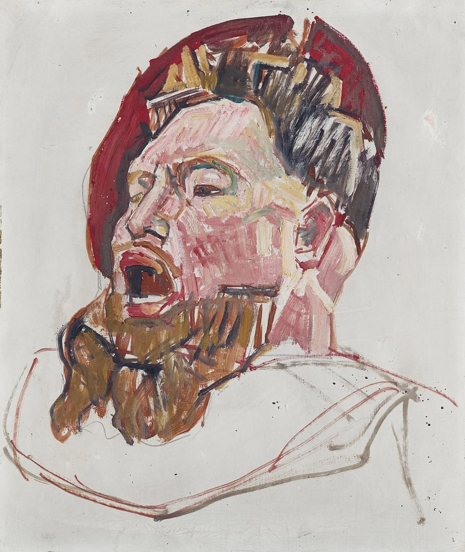 SERENDIPITP Retro Picture Poster Wall Art Pictures Painting Head of a Mercenary by Ferdinand Hodler Wall Art Canvas Print for Wall Decor 60x90cm
