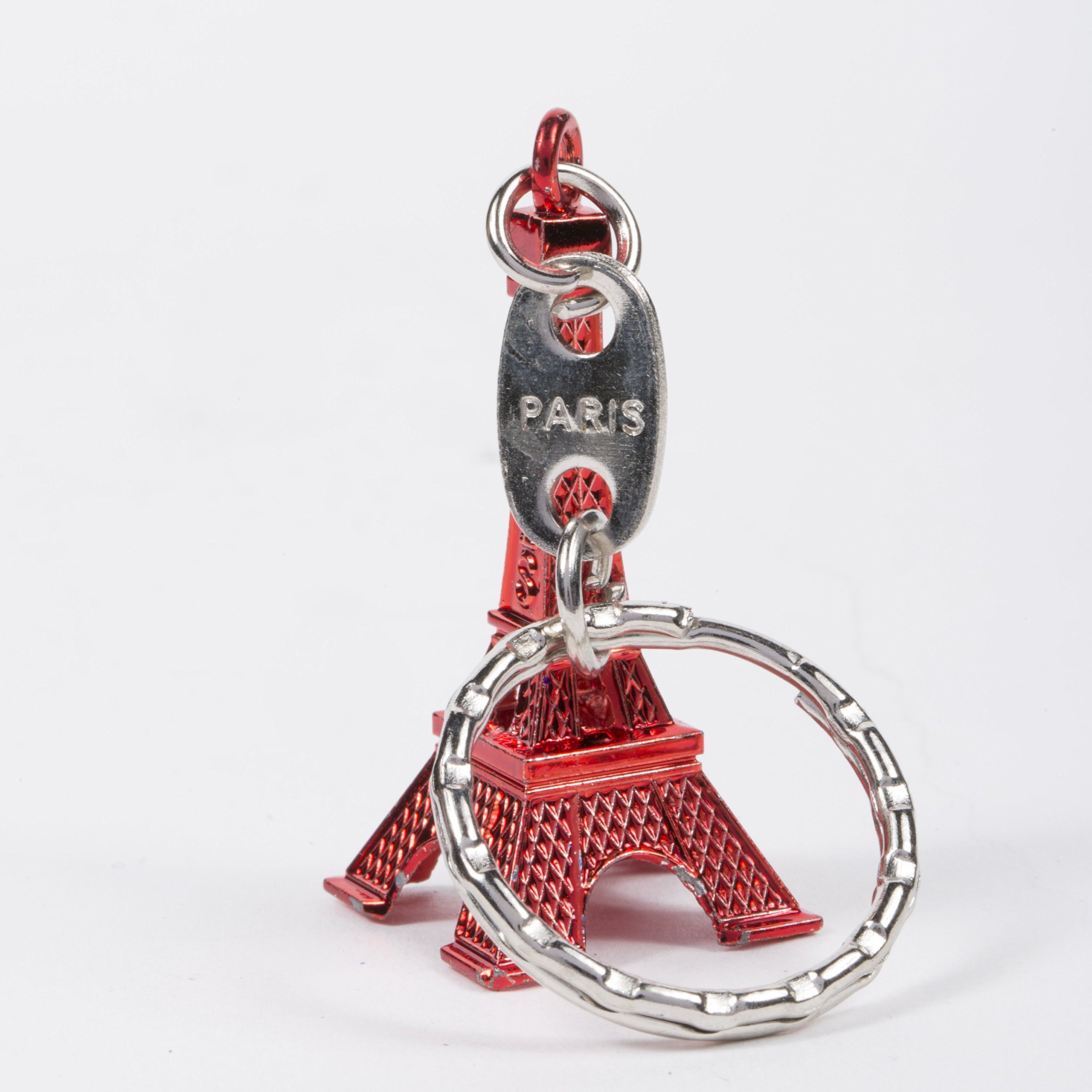 50 Stück Schlüsselanhänger Eiffelturm – Mit Französischer Flagge, 4,5x2 Cm, Ideal Als Giveaway