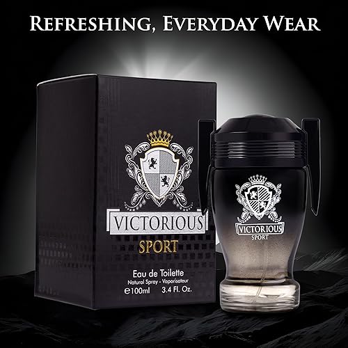 Miniatura 4 de Victorious Sport Eau De Toilette para hombre, 3.4 onzas líquidas, una fragancia diseñada para campeones, base cálida de vainilla, frijol tonka y
